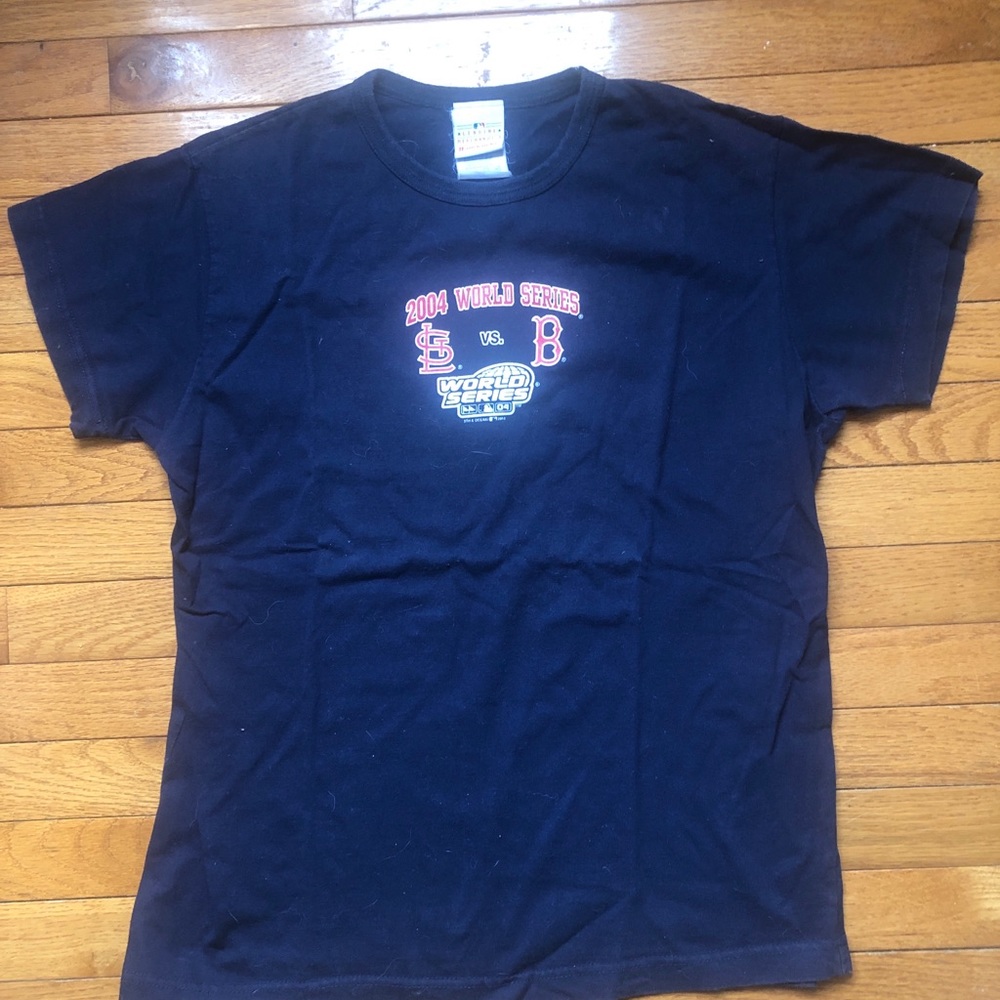 Boston Red Sox 2004 World Series Champions Baseball MLB T-Shirt Blue Mens Large
